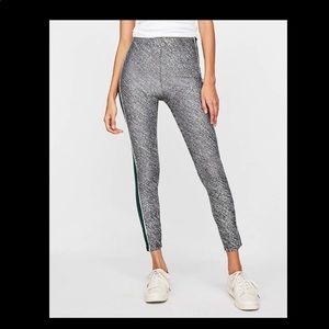 Express High Waisted Wide Stripe Marled Leggings